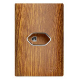 Conjunto Entrada RJ11 (Telefone) 4x2 - Novara Cumaru Cromado